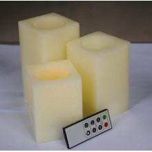 cubic wax led candle