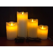 rechargeable battery moving wick candle